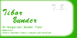 tibor bunder business card